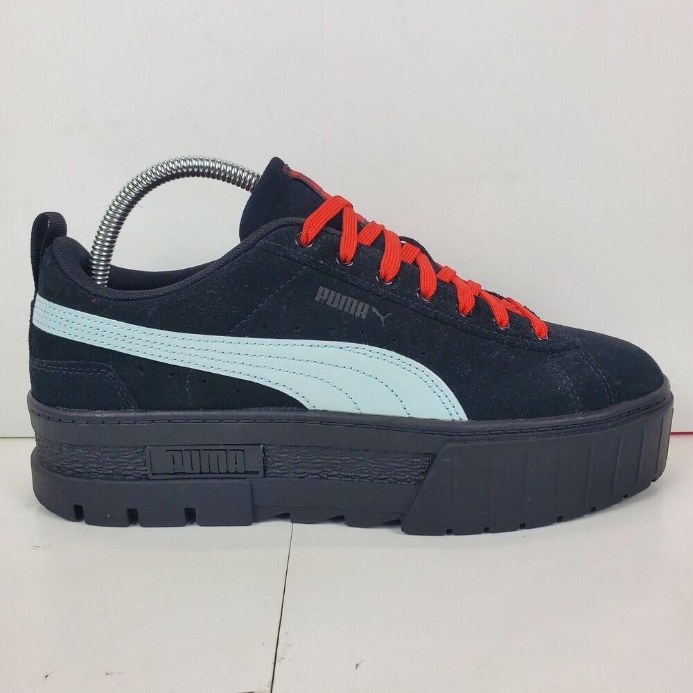 PUMA Shoes Mayze DUA LIPA Womens Size 10 Black Suede Platform Sneaker 2022 - Picture 3 of 13